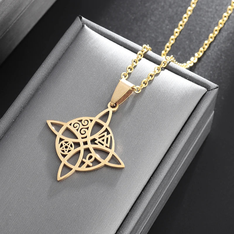 Stainless Steel Fashion Turkish Flag Star and Moon Pendant Necklace for Men and Women Fashion Faith Retro Jewelry Gifts